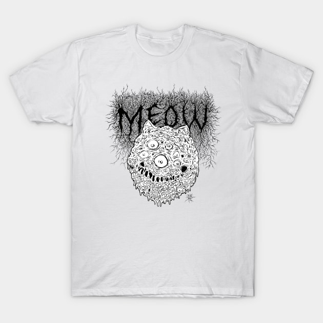 Meow - Black Logo T-Shirt by jsmntr